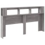 Cabecero LED madera ingeniería gris Sonoma 180x18,5x103,5 cm de , Cabeceros y pies de cama - Ref: Foro24-837363, Precio: 100,...