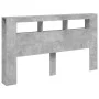 Cabecero LED madera ingeniería gris hormigón 180x18,5x103,5 cm de , Cabeceros y pies de cama - Ref: Foro24-837361, Precio: 92...