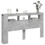 Cabecero LED madera ingeniería gris hormigón 180x18,5x103,5 cm de , Cabeceros y pies de cama - Ref: Foro24-837361, Precio: 92...