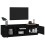 Mueble de TV madera maciza de pino negro 140x35x40 cm de , Muebles TV - Ref: Foro24-840414, Precio: 111,21 €, Descuento: %