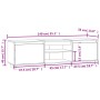 Mueble de TV madera maciza de pino negro 140x35x40 cm de , Muebles TV - Ref: Foro24-840414, Precio: 111,21 €, Descuento: %