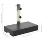 Base de sombrilla de granito rectangular negro 25 kg de vidaXL, Bases para sombrillas - Ref: Foro24-45067, Precio: 84,66 €, D...