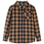 Camisa a cuadros infantil coñac y azul 104 de , Camisetas para niños - Ref: Foro24-12955, Precio: 10,32 €, Descuento: %