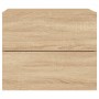 Mesita de noche de pared con luces LED roble Sonoma de , Mesitas de noche - Ref: Foro24-836816, Precio: 53,41 €, Descuento: %