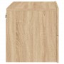 Mesita de noche de pared con luces LED roble Sonoma de , Mesitas de noche - Ref: Foro24-836816, Precio: 53,41 €, Descuento: %