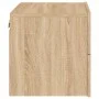 Wandmontierter Nachttisch aus Sonoma-Eiche mit LED-Leuchten von , Nachttische - Ref: Foro24-836816, Preis: 52,62 €, Rabatt: %