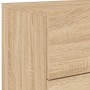 Mesita de noche de pared con luces LED roble Sonoma de , Mesitas de noche - Ref: Foro24-836816, Precio: 53,41 €, Descuento: %