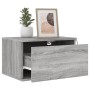 Mesitas de noche de pared con luces LED 2 unidades gris Sonoma de , Mesitas de noche - Ref: Foro24-836837, Precio: 74,39 €, D...