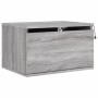 Mesitas de noche de pared con luces LED 2 unidades gris Sonoma de , Mesitas de noche - Ref: Foro24-836837, Precio: 74,39 €, D...