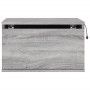 Mesitas de noche de pared con luces LED 2 unidades gris Sonoma de , Mesitas de noche - Ref: Foro24-836837, Precio: 74,39 €, D...