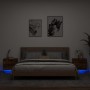 Mesitas de noche de pared con luces LED 2 uds roble ahumado de , Mesitas de noche - Ref: Foro24-836821, Precio: 81,69 €, Desc...
