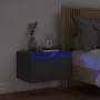 Wall bedside table with black LED lights by , Nightstands - Ref: Foro24-836828, Price: 57,14 €, Discount: %