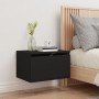 Mesita de noche de pared con luces LED negro de , Mesitas de noche - Ref: Foro24-836828, Precio: 58,70 €, Descuento: %