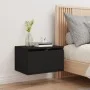 Mesita de noche de pared con luces LED negro de , Mesitas de noche - Ref: Foro24-836828, Precio: 57,14 €, Descuento: %