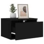 Wall bedside table with black LED lights by , Nightstands - Ref: Foro24-836828, Price: 57,14 €, Discount: %