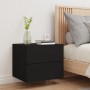 Mesita de noche de pared con luces LED negro de , Mesitas de noche - Ref: Foro24-836814, Precio: 56,97 €, Descuento: %