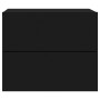 Mesita de noche de pared con luces LED negro de , Mesitas de noche - Ref: Foro24-836814, Precio: 56,97 €, Descuento: %