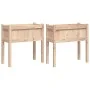 Jardineras de exterior con patas 2 uds madera maciza de pino de , Maceteros y jardineras - Ref: Foro24-837555, Precio: 73,58 ...