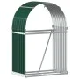 Leñero de acero galvanizado verde 80x45x120 cm de , Bolsas y soportes de leña - Ref: Foro24-364539, Precio: 47,23 €, Descuent...
