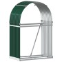 Leñero de acero galvanizado verde 80x45x120 cm de , Bolsas y soportes de leña - Ref: Foro24-364539, Precio: 47,82 €, Descuent...