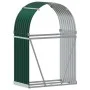 Leñero de acero galvanizado verde 80x45x120 cm de , Bolsas y soportes de leña - Ref: Foro24-364539, Precio: 47,23 €, Descuent...