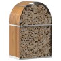 Leñero de acero galvanizado marrón claro 80x45x120 cm de , Bolsas y soportes de leña - Ref: Foro24-364579, Precio: 49,88 €, D...