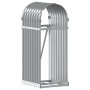 Leñero de acero galvanizado gris claro 40x45x100 cm de , Bolsas y soportes de leña - Ref: Foro24-364547, Precio: 42,20 €, Des...