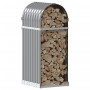 Leñero de acero galvanizado gris claro 40x45x100 cm de , Bolsas y soportes de leña - Ref: Foro24-364547, Precio: 42,20 €, Des...