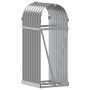 Leñero de acero galvanizado gris claro 40x45x100 cm de , Bolsas y soportes de leña - Ref: Foro24-364547, Precio: 42,20 €, Des...