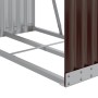 Leñero de acero galvanizado marrón 80x45x190 cm de , Bolsas y soportes de leña - Ref: Foro24-364570, Precio: 61,78 €, Descuen...