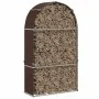 Leñero de acero galvanizado marrón 120x45x210 cm de , Bolsas y soportes de leña - Ref: Foro24-364572, Precio: 64,90 €, Descue...