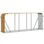 Leñero de acero galvanizado marrón claro 234x45x100 cm de , Bolsas y soportes de leña - Ref: Foro24-364585, Precio: 61,70 €, ...