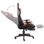 Silla gaming giratoria con reposapiés PVC rojo en Sillas gaming | Comprar online en Foru.es
