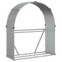 Leñero de acero galvanizado gris claro 120x45x140 cm de , Bolsas y soportes de leña - Ref: Foro24-364551, Precio: 51,76 €, De...