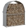 Leñero de acero galvanizado gris claro 120x45x140 cm de , Bolsas y soportes de leña - Ref: Foro24-364551, Precio: 51,76 €, De...