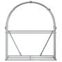 Leñero de acero galvanizado gris claro 120x45x140 cm de , Bolsas y soportes de leña - Ref: Foro24-364551, Precio: 51,76 €, De...