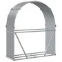Leñero de acero galvanizado gris claro 120x45x140 cm de , Bolsas y soportes de leña - Ref: Foro24-364551, Precio: 51,15 €, De...