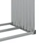 Leñero de acero galvanizado gris claro 120x45x140 cm de , Bolsas y soportes de leña - Ref: Foro24-364551, Precio: 51,15 €, De...