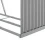Leñero de acero galvanizado gris claro 120x45x140 cm de , Bolsas y soportes de leña - Ref: Foro24-364551, Precio: 51,15 €, De...