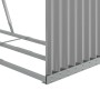Leñero de acero galvanizado gris claro 120x45x140 cm de , Bolsas y soportes de leña - Ref: Foro24-364551, Precio: 51,76 €, De...