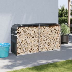 Leñero de acero galvanizado gris antracita 180x45x100 cm de , Bolsas y soportes de leña - Ref: Foro24-364564, Precio: 56,05 €...