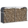 Leñero de acero galvanizado gris antracita 180x45x100 cm de , Bolsas y soportes de leña - Ref: Foro24-364564, Precio: 56,05 €...