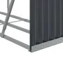 Leñero de acero galvanizado gris antracita 180x45x100 cm de , Bolsas y soportes de leña - Ref: Foro24-364564, Precio: 55,56 €...