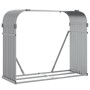 Leñero de acero galvanizado gris claro 120x45x100 cm de , Bolsas y soportes de leña - Ref: Foro24-364553, Precio: 47,84 €, De...
