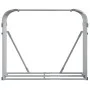 Leñero de acero galvanizado gris claro 120x45x100 cm de , Bolsas y soportes de leña - Ref: Foro24-364553, Precio: 47,29 €, De...