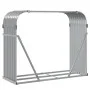 Leñero de acero galvanizado gris claro 120x45x100 cm de , Bolsas y soportes de leña - Ref: Foro24-364553, Precio: 47,29 €, De...