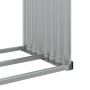Leñero de acero galvanizado gris claro 120x45x100 cm de , Bolsas y soportes de leña - Ref: Foro24-364553, Precio: 47,84 €, De...