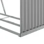Leñero de acero galvanizado gris claro 120x45x100 cm de , Bolsas y soportes de leña - Ref: Foro24-364553, Precio: 47,29 €, De...