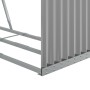 Leñero de acero galvanizado gris claro 120x45x100 cm de , Bolsas y soportes de leña - Ref: Foro24-364553, Precio: 47,84 €, De...