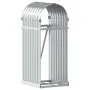 Leñero de acero galvanizado plateado 40x45x100 cm de , Bolsas y soportes de leña - Ref: Foro24-364587, Precio: 42,01 €, Descu...